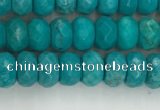 CWB902 15.5 inches 4*6mm faceted rondelle howlite turquoise beads