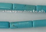 CWB915 15.5 inches 4*13mm tube howlite turquoise beads wholesale