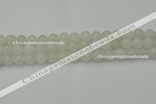 CWH54 15.5 inches 12mm round white jade beads wholesale