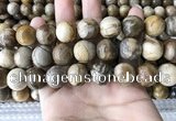 CWJ596 15.5 inches 16mm round wood jasper beads wholesale