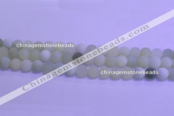 CXJ303 15.5 inches 10mm round matte New jade beads wholesale