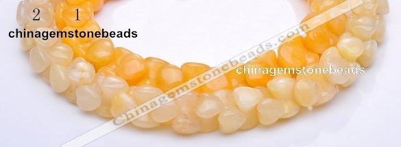 CYJ42 16 inch 9*12mm dumbbell-shaped yellow jade gemstone beads