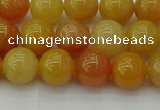 CYJ622 15.5 inches 8mm round yellow jade beads wholesale