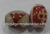 DZI12 3PCS 10*14mm oval loose Tibetan Agate Dzi Beads wholesale