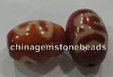 DZI18 3PCS 10*14mm oval loose Tibetan Agate Dzi Beads wholesale