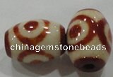 DZI28 2PCS 12*16mm oval loose Tibetan Agate Dzi Beads wholesale