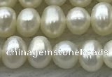 FWP41 14.5 inches 4mm - 5mm potato white freshwater pearl strands