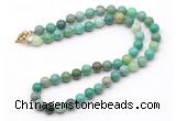 GMN7756 18 - 36 inches 8mm, 10mm round grass agate beaded necklaces
