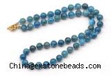 GMN7832 18 - 36 inches 8mm, 10mm round apatite beaded necklaces