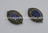 NGC1160 25*35mm oval lapis lazuli gemstone connectors wholesale