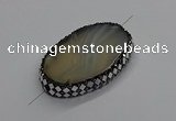 NGC1770 35*55mm - 40*60mm oval agate connectors wholesale