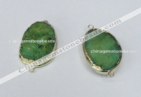 NGC232 20*30mm - 25*35mm freeform plated druzy agate connectors