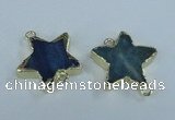 NGC296 24*26mm star agate gemstone connectors wholesale
