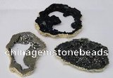 NGC488 45*50mm - 50*60mm freefrom plated druzy agate connectors