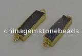 NGC5422 10*30mm - 11*32mm rectangle druzy agate connectors