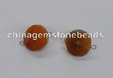 NGC876 15*20mm bicone agate gemstone connectors wholesale