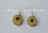 NGE121 8*12mm - 12*16mm freeform druzy agate gemstone earrings