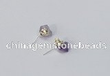 NGE164 4*6mm – 5*8mm freeform lavender amethyst earrings