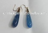 NGE17 10*40mm teardrop agate gemstone earrings wholesale