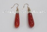 NGE19 10*40mm teardrop agate gemstone earrings wholesale