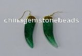 NGE231 10*40mm - 12*45mm oxhorn agate gemstone earrings wholesale