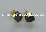 NGE49 12mm - 14mm freefrom druzy agate earrings wholesale