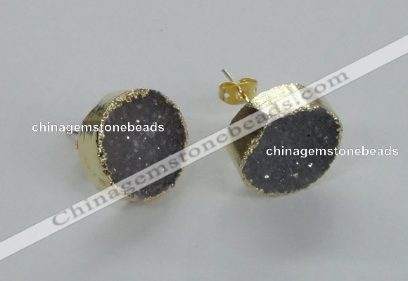 NGE50 16mm - 18mm freefrom druzy agate earrings wholesale