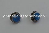 NGE5018 12mm freeform druzy agate gemstone earrings wholesale