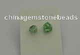 NGE5187 5*8mm - 6*10mm nuggets plated druzy quartz earrings