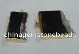 NGP1415 25*40mm - 35*40mm freeform druzy amethyst pendants