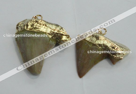 NGP1456 20*30mm - 25*35mm shark teeth pendants wholesale