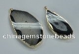 NGP1551 30*55mm - 40*70mm freeform druzy agate pendants