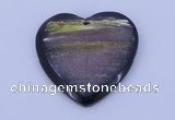 NGP181 40*40mm heart fiery dragon fruit stone pendant jewelry