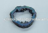 NGP1835 45*55mm - 55*60mm donut plated druzy agate pendants
