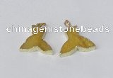 NGP2226 20*25mm - 22*30mm fishtail druzy agate gemstone pendants