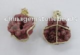 NGP2279 35*45mm - 45*50mm freeform druzy agate gemstone pendants