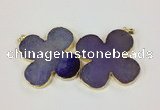 NGP2541 53*53mm - 56*56mm flower agate gemstone pendants