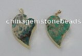NGP2609 40*50mm - 50*70mm heart sea sediment jasper pendants