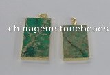 NGP2617 20*40mm - 25*45mm rectangle sea sediment jasper pendants