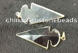 NGP2661 24*53mm - 26*55mm arrowhead agate pendants wholesale