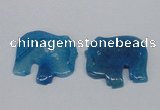 NGP2723 45*55mm elephant agate gemstone pendants wholesale