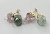 NGP2812 18*25mm - 20*25mm nuggets mixed quartz pendants wholesale