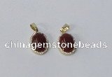 NGP2998 10*14mm oval agate gemstone pendants wholesale