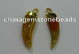NGP3110 10*40mm - 12*45mm oxhorn agate pendants wholesale