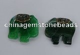 NGP3265 40*48mm - 45*50mm elephant agate gemstone pendants