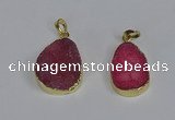 NGP3477 18*25mm - 20*30mm freeform druzy agate gemstone pendants