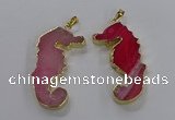 NGP3543 22*58mm - 25*55mm seahorse agate pendants wholesale
