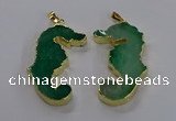 NGP3545 22*58mm - 25*55mm seahorse agate pendants wholesale