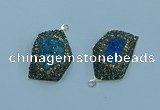 NGP3584 20*30mm - 22*32mm freeform druzy agate pendants