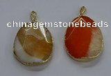 NGP3727 30*40mm - 35*45mm freeform agate gemstone pendants